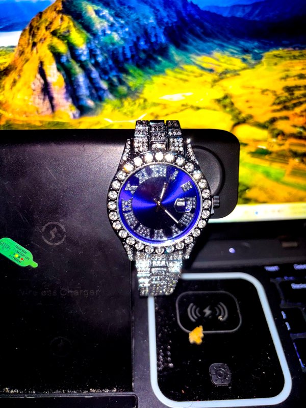 cubic bule watch